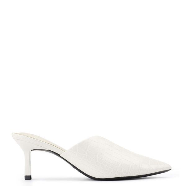 Nine West Kapps 9x9 Pointy Toe White Mules | South Africa 96Z93-6O80